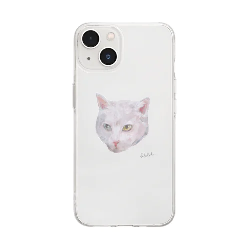 オッドアイ・キャット Soft Clear Smartphone Case