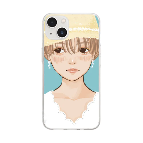 summer girl Soft Clear Smartphone Case