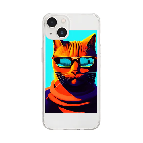 Cool Cat Soft Clear Smartphone Case