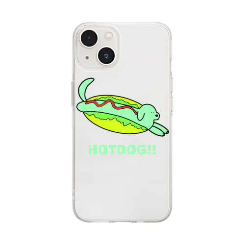 HOTDOG(GREEN) ソフトクリアスマホケース