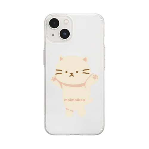 chibi hug me! ねこ Soft Clear Smartphone Case