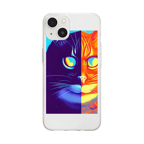 Center Nyan! Soft Clear Smartphone Case