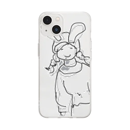 うさふぁっしょん。。 Soft Clear Smartphone Case