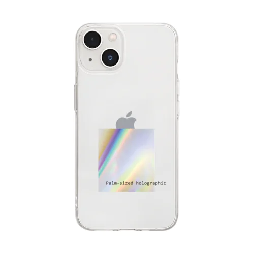 手のひらサイズホログラム　iPhoneケース Soft Clear Smartphone Case