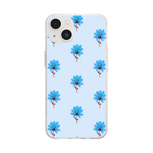 花柄15 Soft Clear Smartphone Case