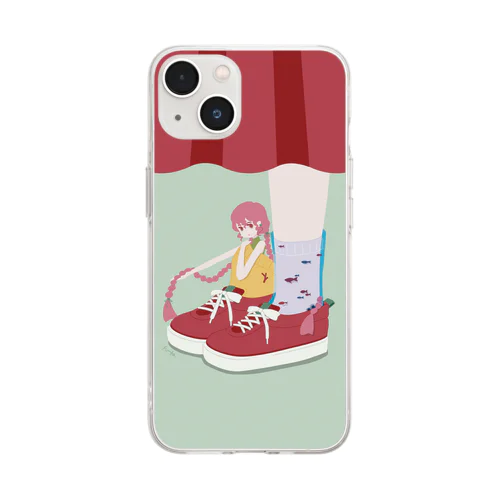 スニーカーの妖精さん Soft Clear Smartphone Case