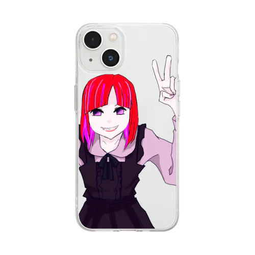 地雷に見せかけている女の子 Soft Clear Smartphone Case