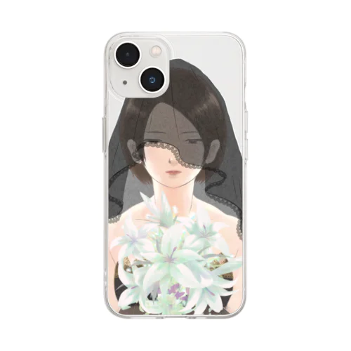 黒い花嫁 Soft Clear Smartphone Case