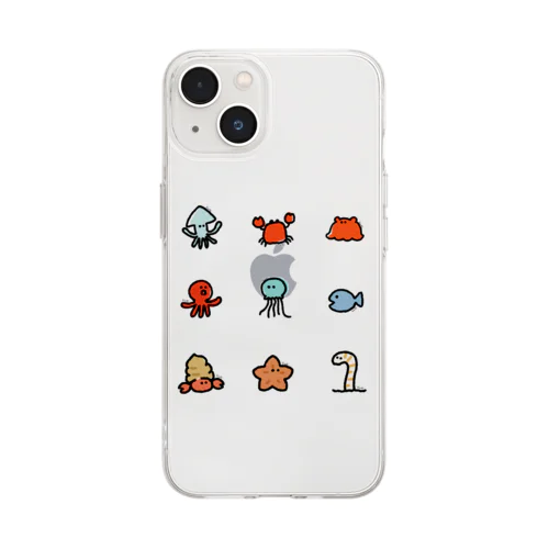 うみのいきもの Soft Clear Smartphone Case