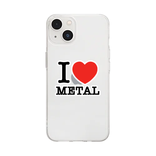 I LOVE METAL Soft Clear Smartphone Case