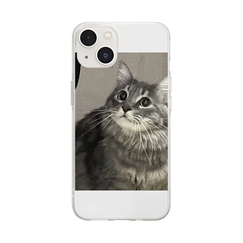 一番可愛いくそねこ Soft Clear Smartphone Case