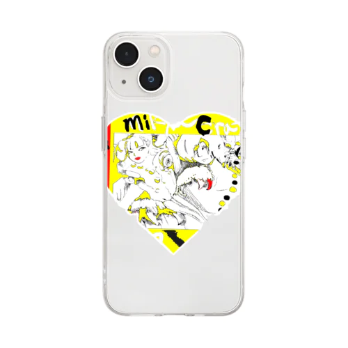 おばけheart Soft Clear Smartphone Case