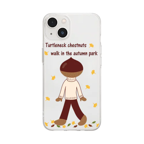 とっくりくんの秋散歩 Soft Clear Smartphone Case