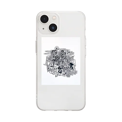 不思議な模様 Soft Clear Smartphone Case