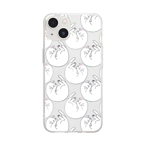 猫ぐるんクリアスマホケース Soft Clear Smartphone Case