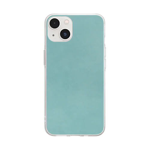 ターコイズ Soft Clear Smartphone Case