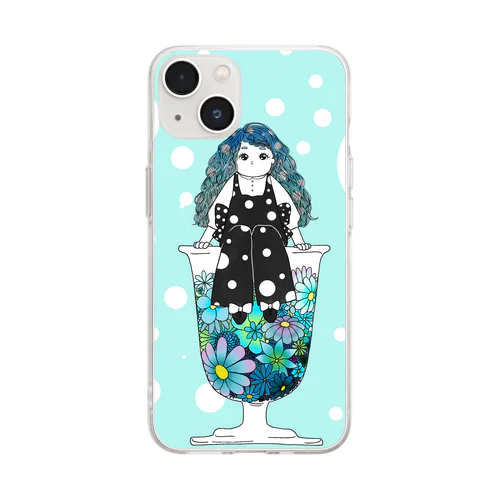 炭酸系女子(ソーダ) Soft Clear Smartphone Case