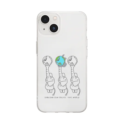 天動説？地動説？ゾウ説！ Soft Clear Smartphone Case