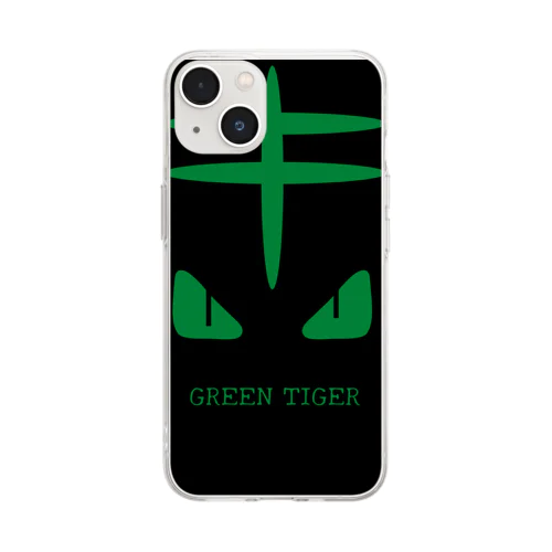 GREEN TIGER Soft Clear Smartphone Case