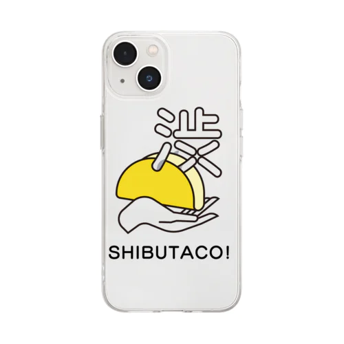 ＼渋谷でタコス！／ SHIBUTACO! 公式ロゴ（縦） Soft Clear Smartphone Case