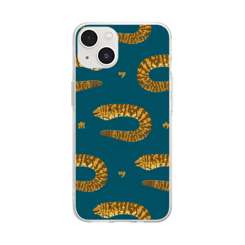 ウツボ総柄 Soft Clear Smartphone Case