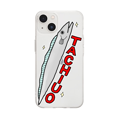 およげ！タチウオくん Soft Clear Smartphone Case