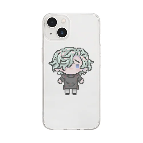 ドット絵チーシャくん　2023年美少年展 Soft Clear Smartphone Case