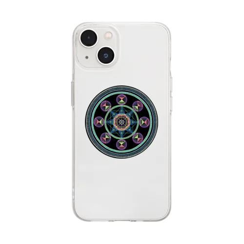 Mandala#1(丸) Soft Clear Smartphone Case