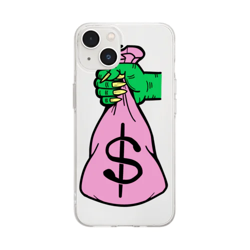 monster money Soft Clear Smartphone Case