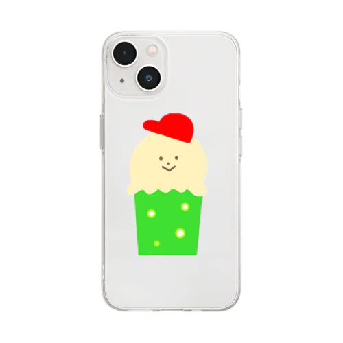 クリームソーダちゃん Soft Clear Smartphone Case