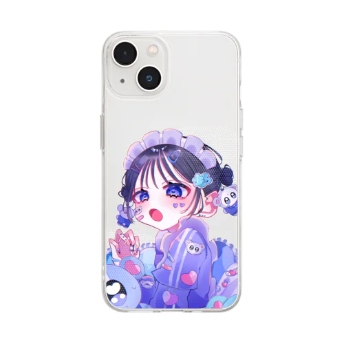 サブカルジャージメイドもるちゃん Soft Clear Smartphone Case