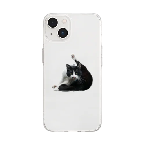 セクシーポーズ猫 Soft Clear Smartphone Case