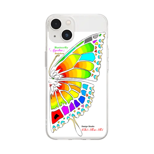 Butterfly 「Ageha」Rainbow シリーズ Soft Clear Smartphone Case