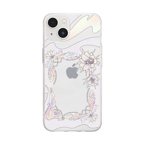 儚いからこそ美しい（スケスケvar） Soft Clear Smartphone Case