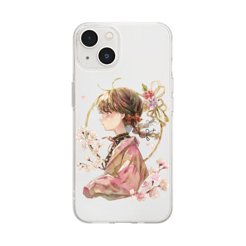 春を告げる Soft Clear Smartphone Case