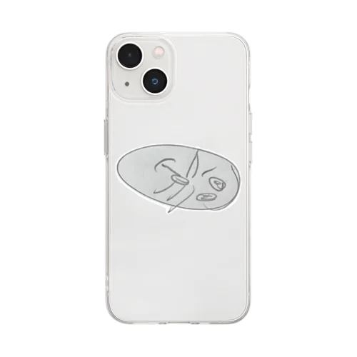 息子のシュールな絵 Soft Clear Smartphone Case