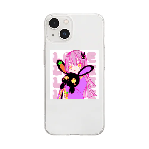 LOVE Rabbit Soft Clear Smartphone Case