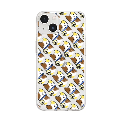 ミケにゃんだらけ！ Soft Clear Smartphone Case