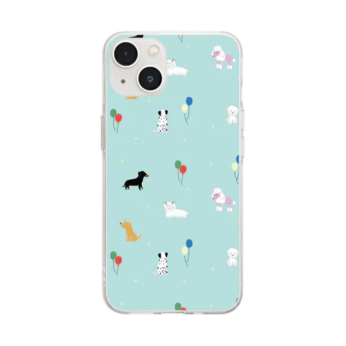 犬たち Soft Clear Smartphone Case