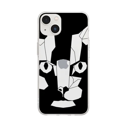 ジオメトリック猫 Soft Clear Smartphone Case