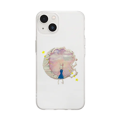 Moon Fantasy 〜月と空とうさぎと〜 Soft Clear Smartphone Case