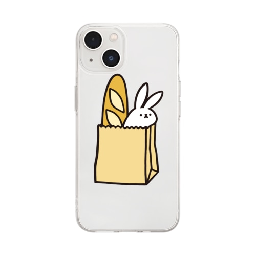 バゲットを添えて Soft Clear Smartphone Case