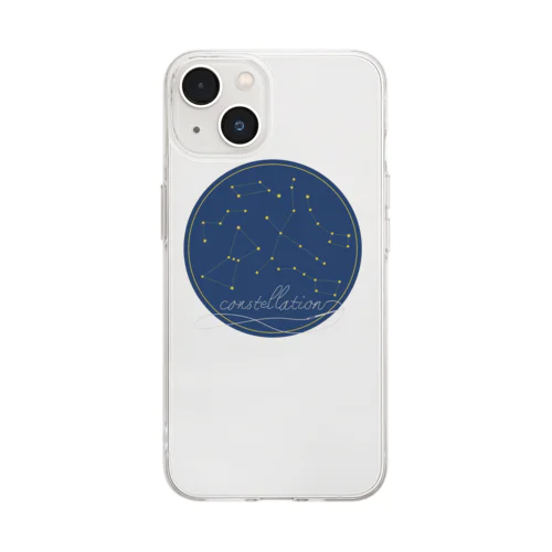 星空ステッチ Soft Clear Smartphone Case