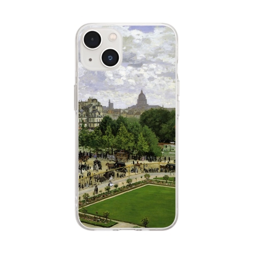 モネ「王女の庭園」 Soft Clear Smartphone Case