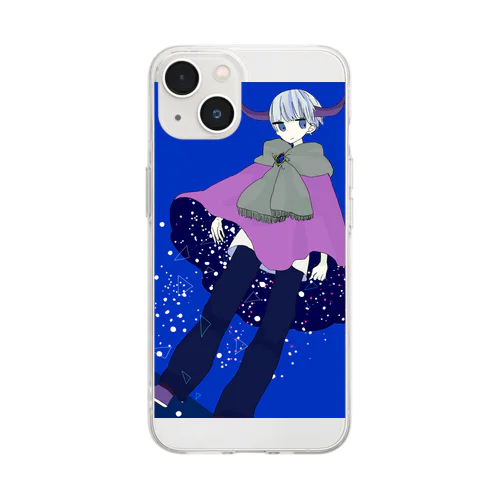 マントの中の宇宙 Soft Clear Smartphone Case