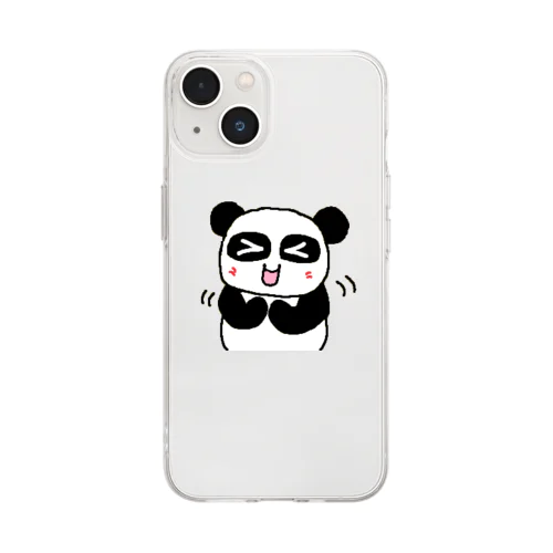 ぱんだかわいい Soft Clear Smartphone Case