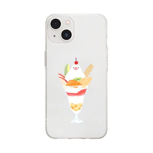 パフェ文鳥 Soft Clear Smartphone Case