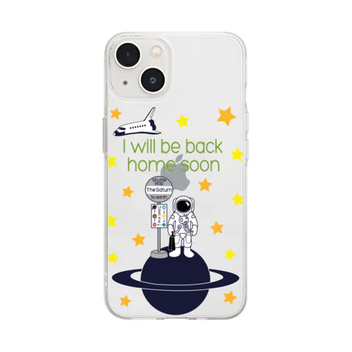 スペースサラリーマン Soft Clear Smartphone Case