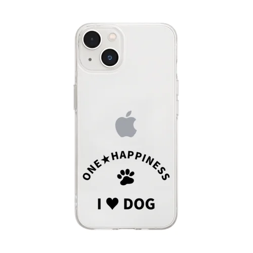 I LOVE DOG　ONEHAPPINESS ソフトクリアスマホケース