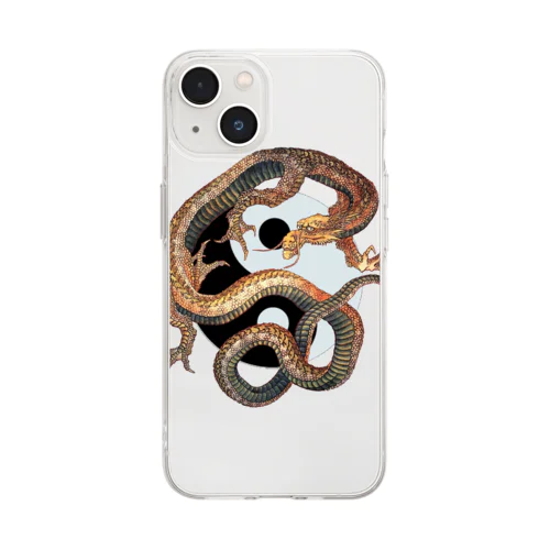 タオ北斎龍 Soft Clear Smartphone Case